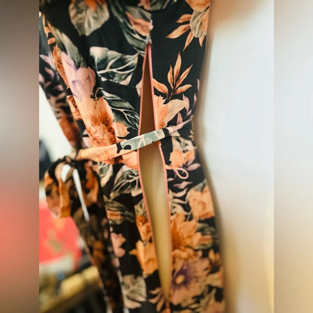 Anthro Revolve  L Space Josephine Forget Me Not Floral Maxi Size 8 Asymmetrical - Image 10