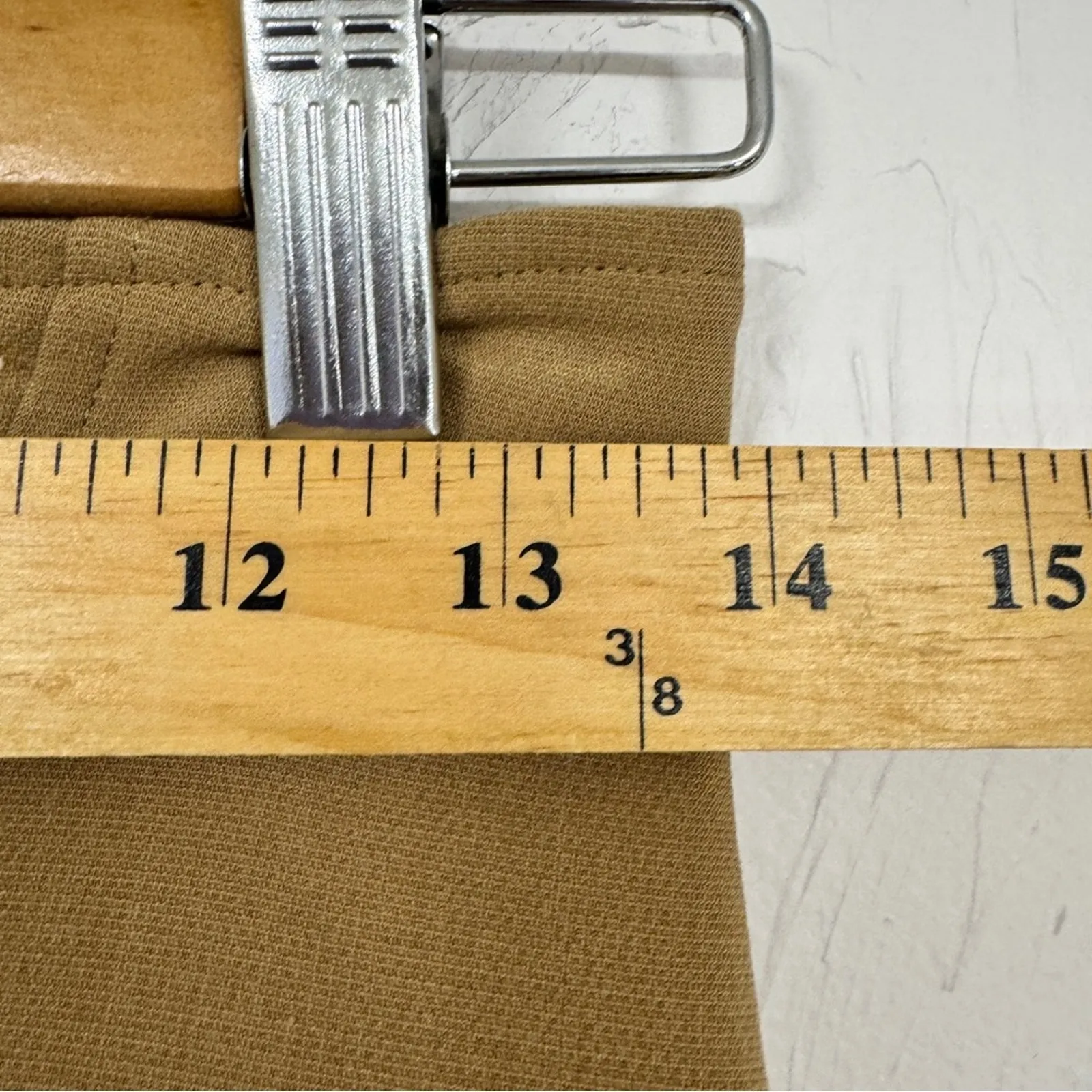 Boho Studio Tan Pleated Mini Skirt Womens S Skort School Girl Preppy Academia - Image 5