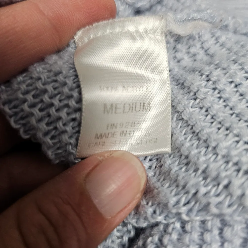 Stitch Fix ACW Pale Blue Oversized Cable Knit Sweater Size Medium - Image 6