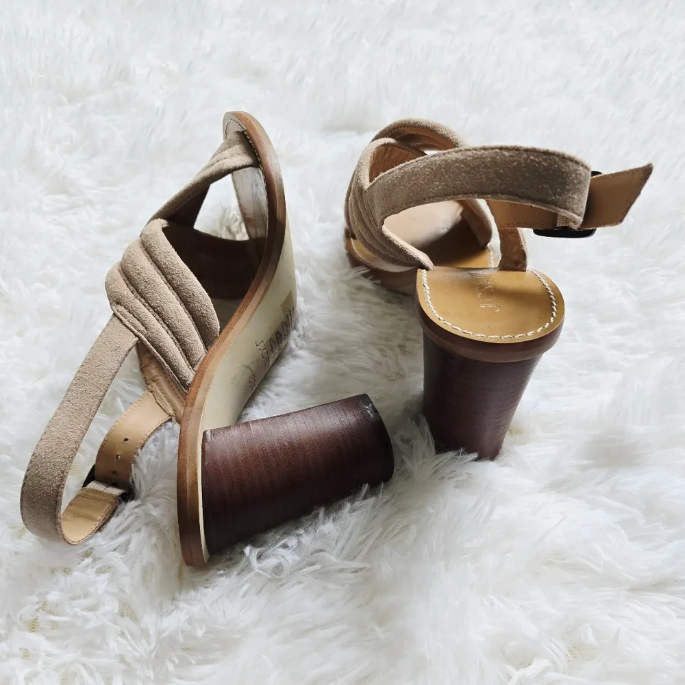 J. Crew Marcie Suede light pink blush Sandals 8.5 - Image 5