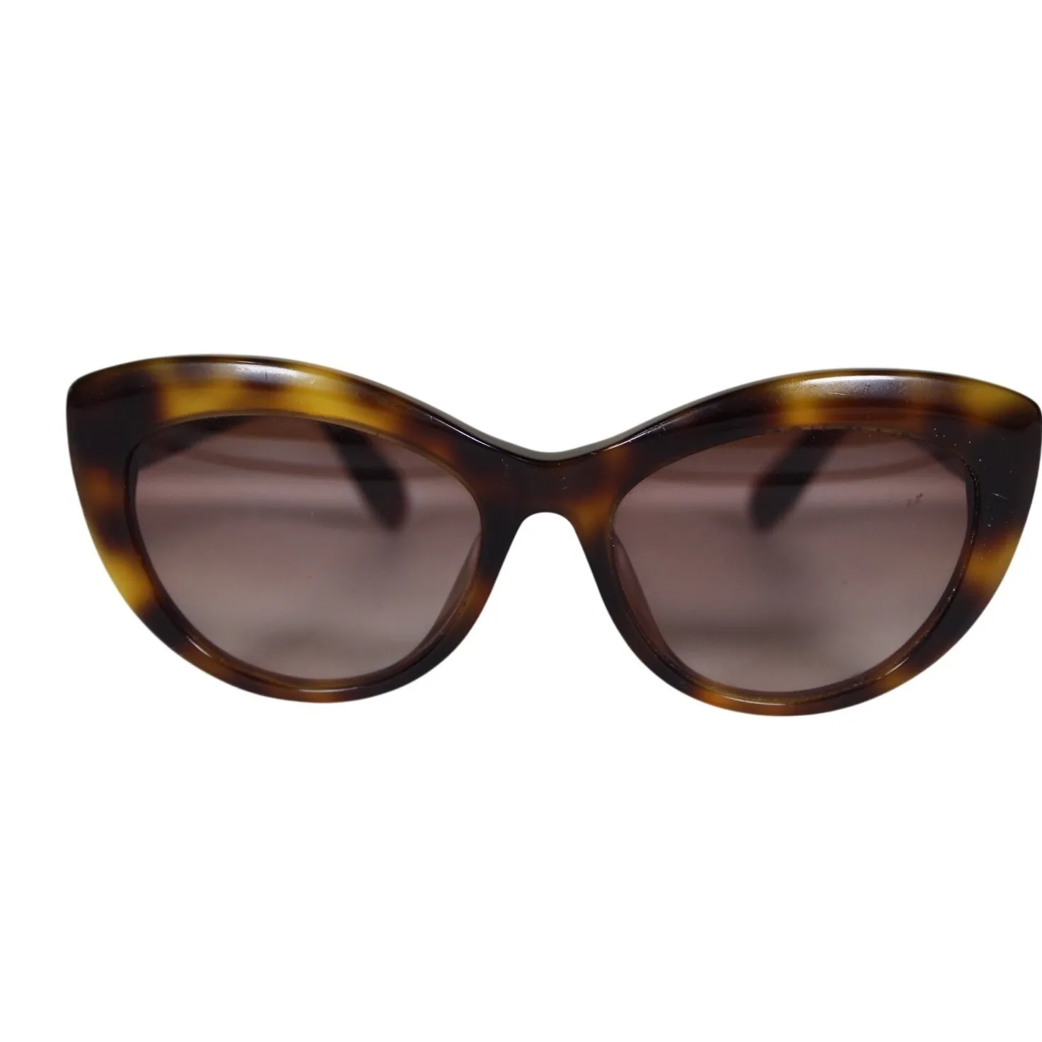 Alexander McQueen Havana Tortoise Cat Eye Sunglasses Brown Lens AM0040SA - Image 2