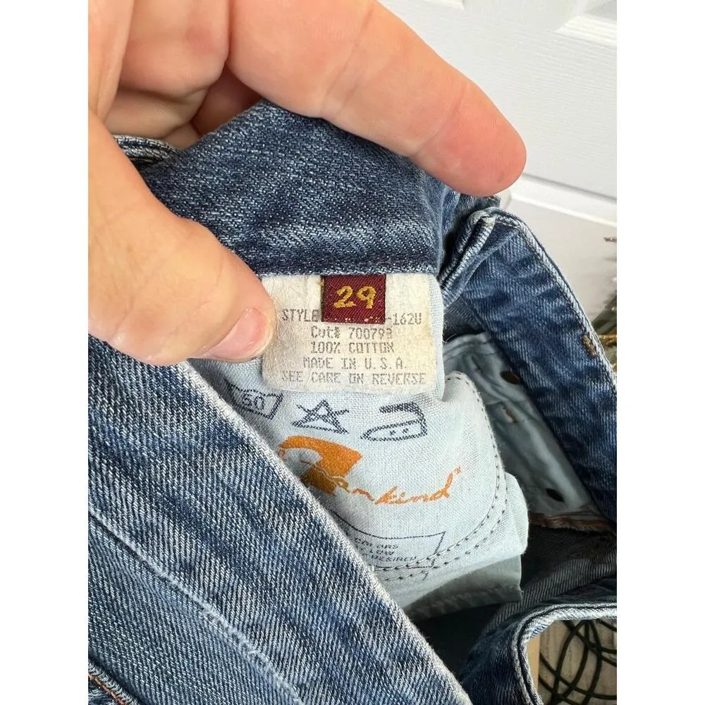 7 For All Mankind The A Pocket Blue Denim Bootcut 5 Pocket Design Size 29 - Image 4