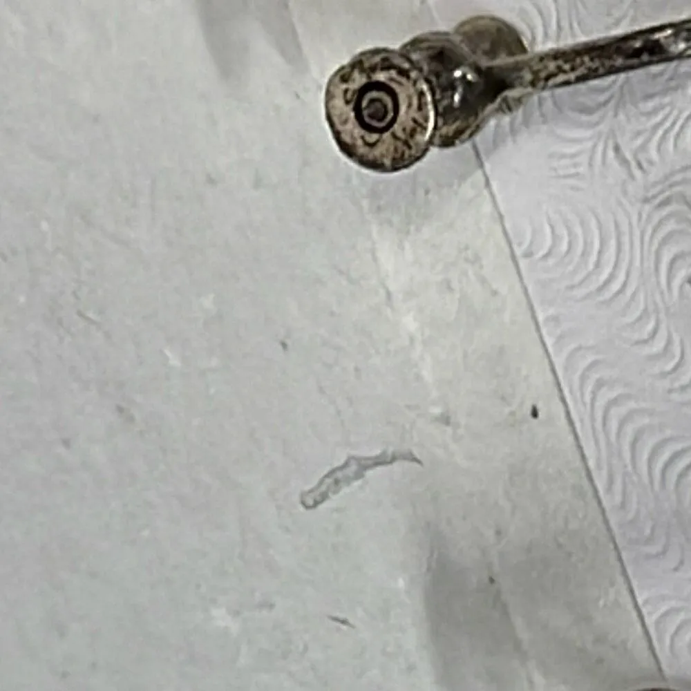 Vintage handmade sterling silver Cala Lily screwback earrings - Image 4