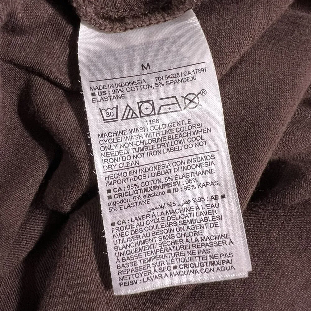 Old Navy Womens Bodysuit T Shirt Top Long Sleeve Round Neckline Brown Medium - Image 5