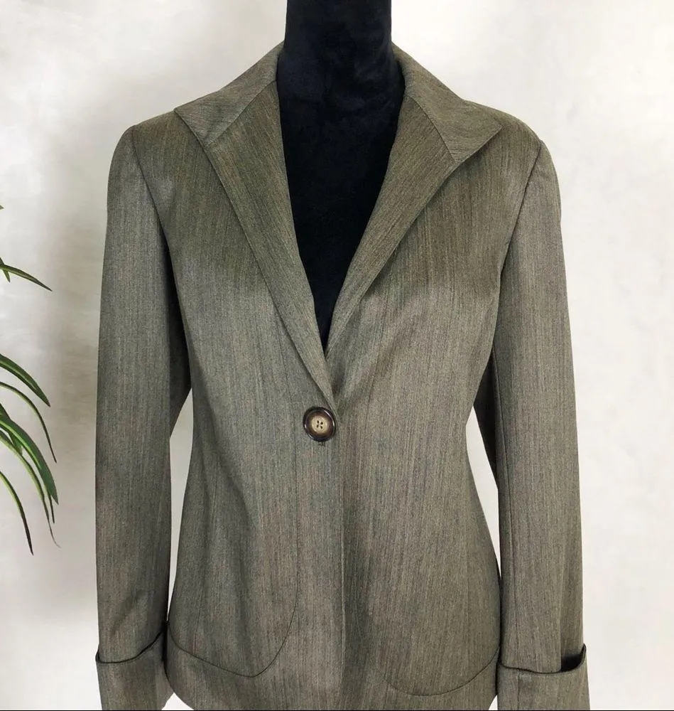 LAFAYETTE 148 blazer in olive green - Image 2