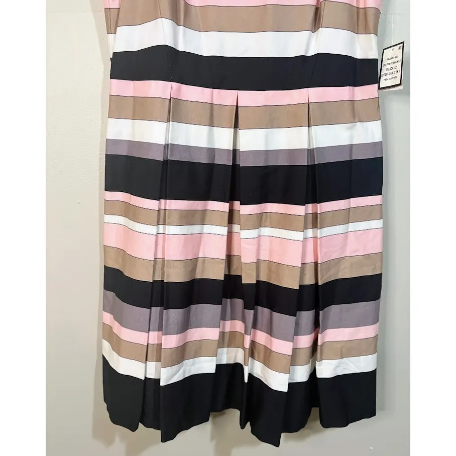 Nine West Tutu Pink Pebble Sleeveless Pleated Dress Size 12 NWT - Image 3