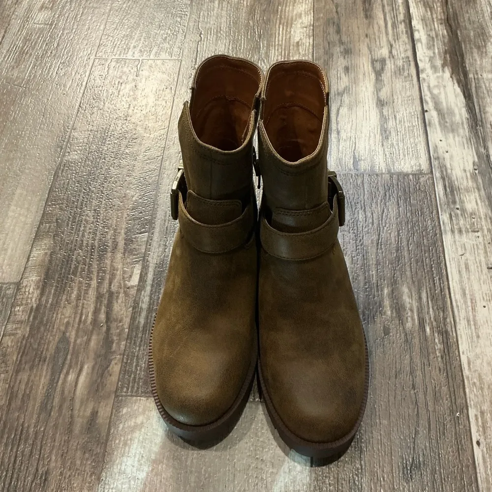 Zodiac Brown Combat & Moto Boots Size 6 - Image 11