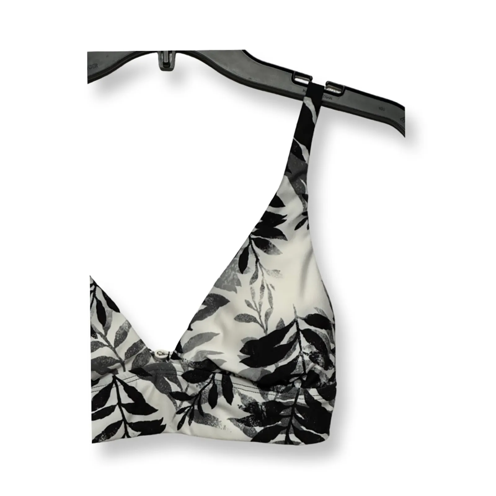 Splendid Bikini Swim Top Floral Leaves Print Back Closure Black White W XS NWOT - Image 3