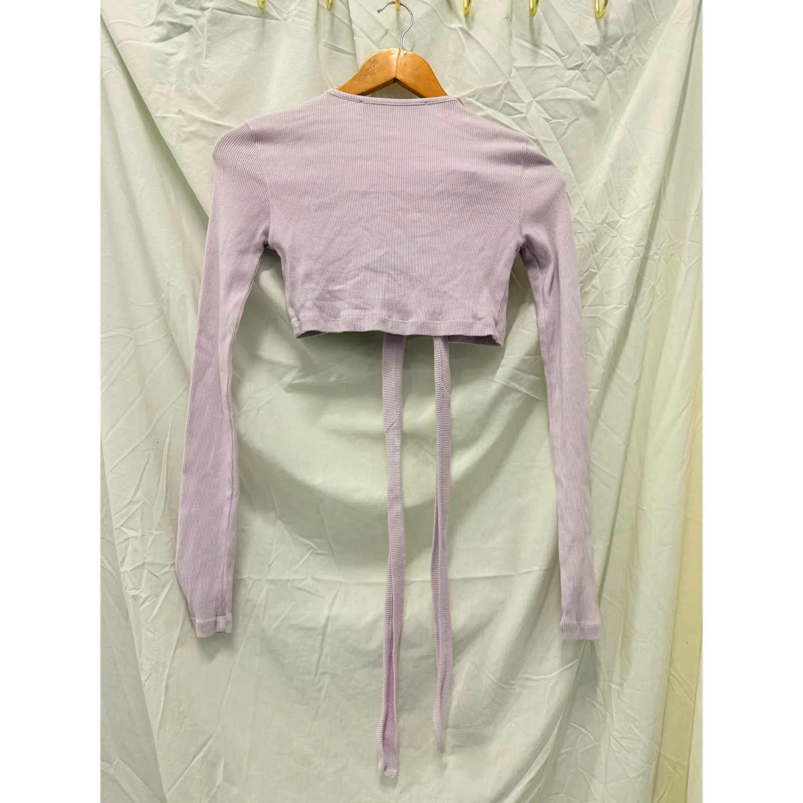 Ottolinger Purple Wrap Long Sleeve Top XS Kpop‎ Streetwear Designer Statement - Image 5