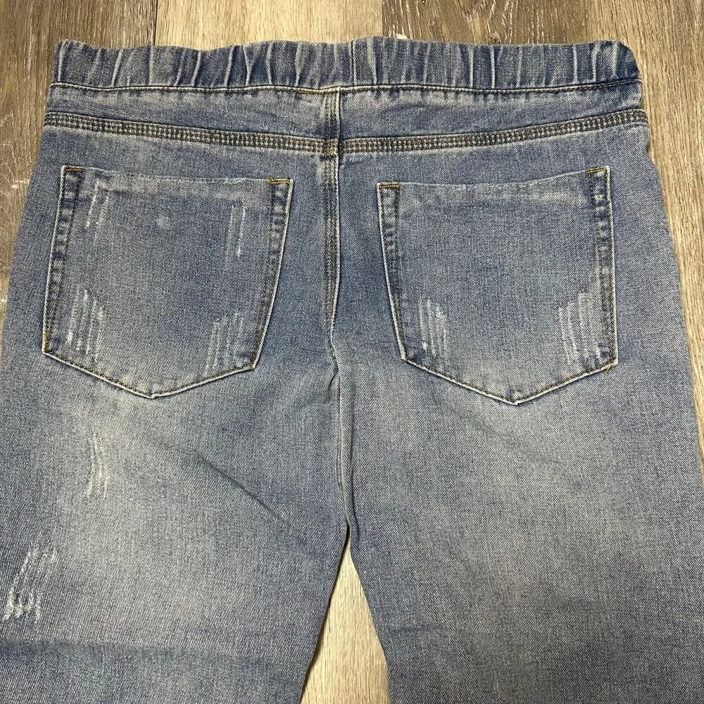 Drawstring Jogger Denim Jeans Blue Size 8 - Image 5