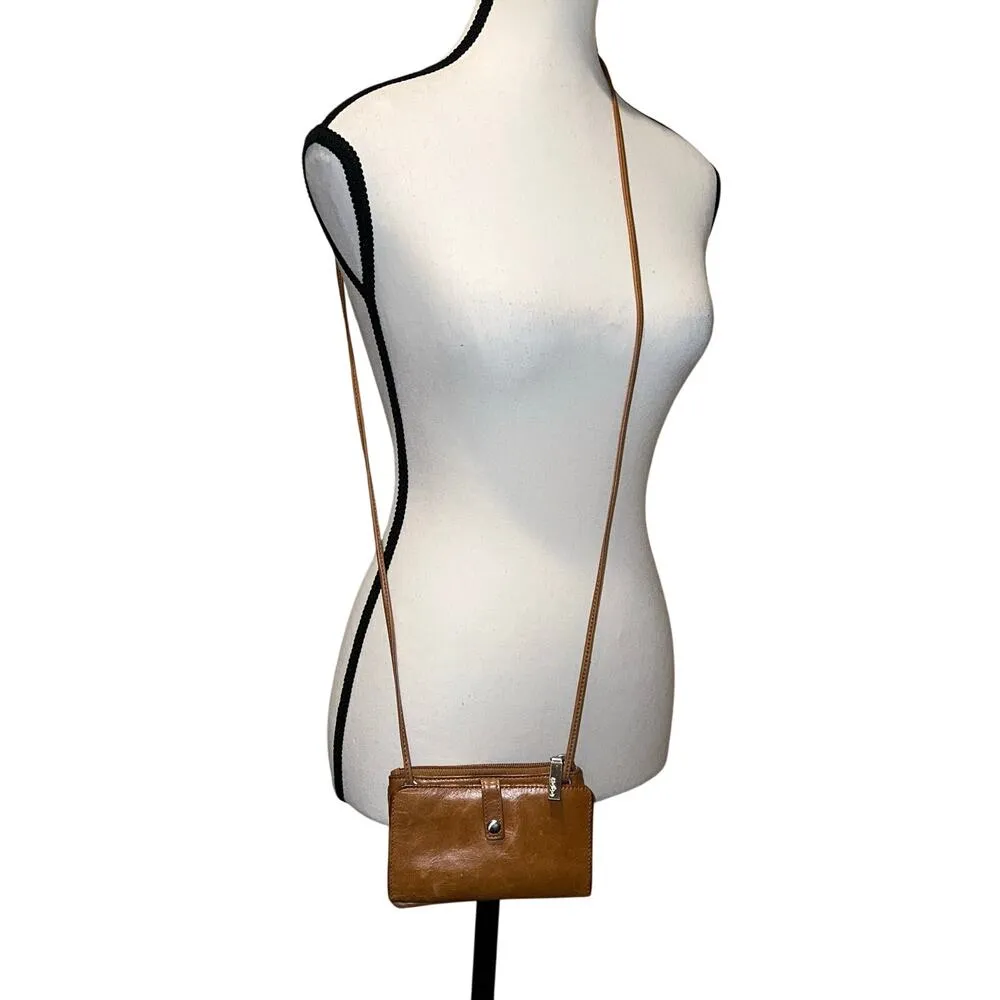 Hobo The Original Leather Crossbody Brown Wallet Organizer Card Holder - Image 3