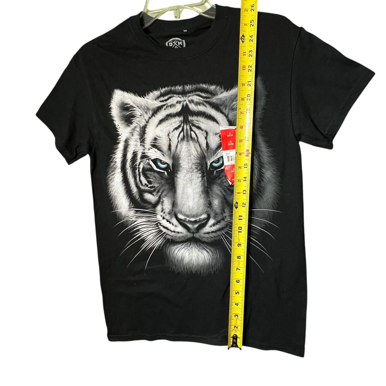 DXM Shirt Women's Small Black White Tiger Graphic Tee T - Image 7