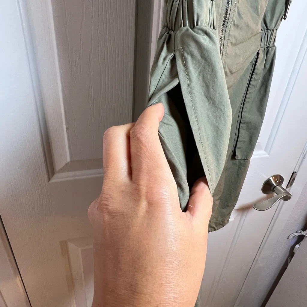 Cotton On Women Olive Green Zip-Up Vest Dress Size 8 - Image 9