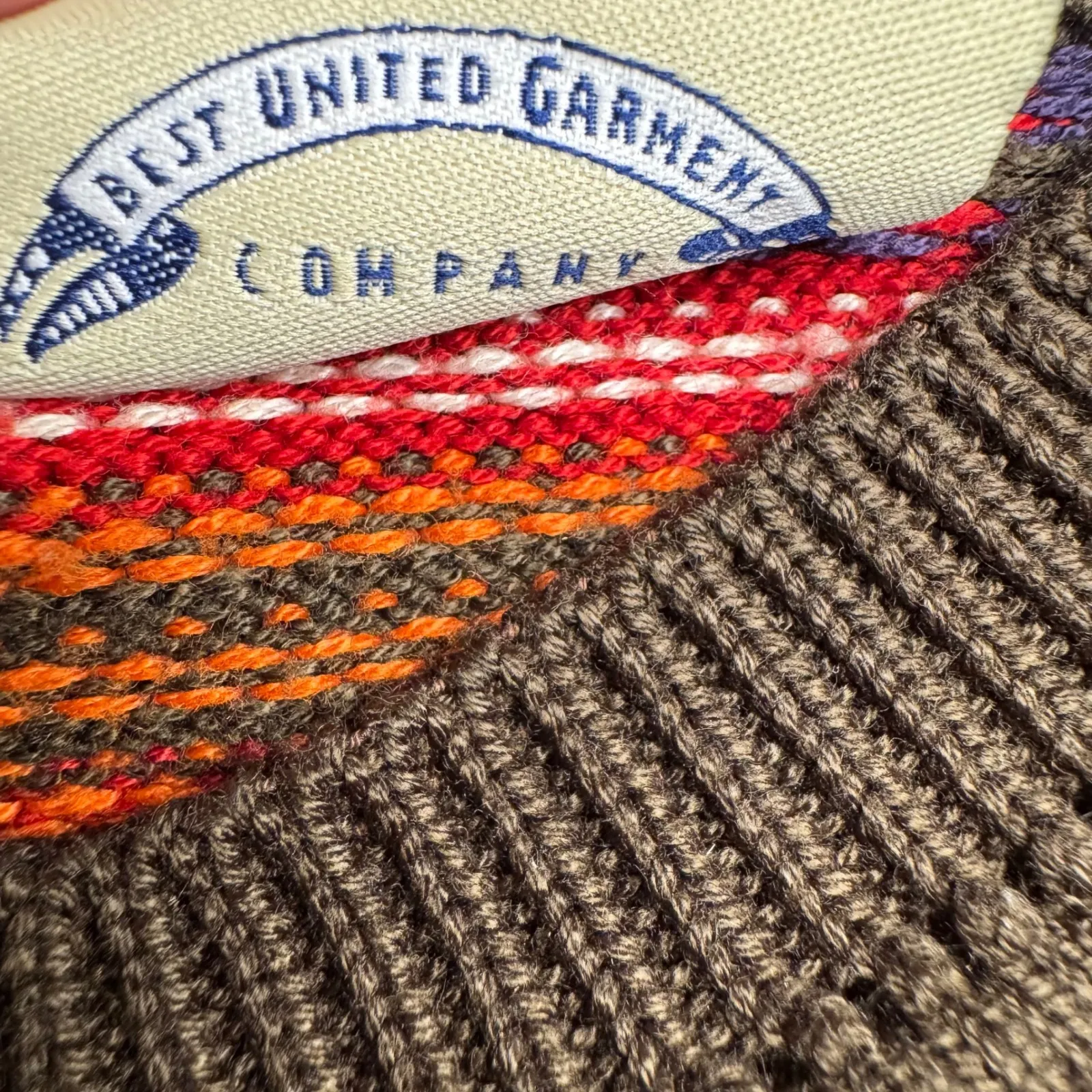 BEST UNITED GARMENTS Company Women's‎ Fair Isle Knit Sweater Multi Color Size M Red Size M - Image 3