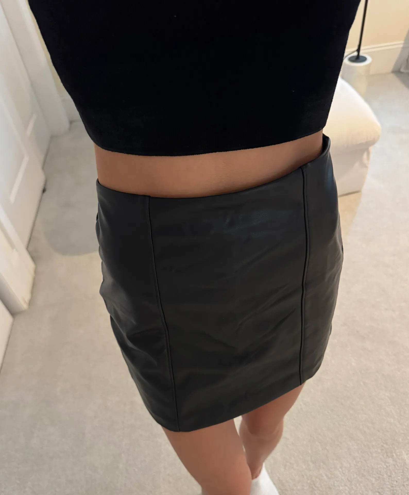 Faux Leather Skort - Image 3
