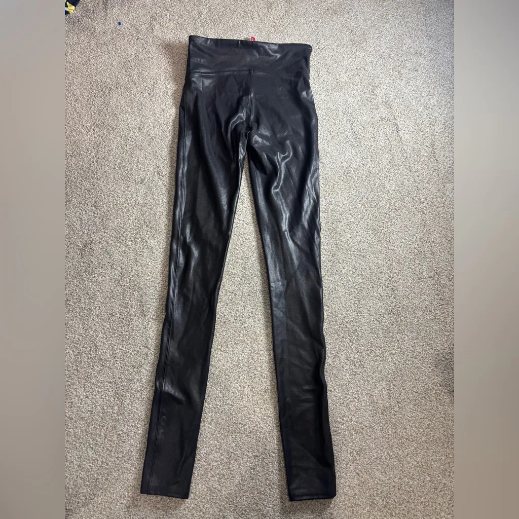 SPANX Leggings Faux Leather Black Womens Size S Shapewear leggings - Image 8