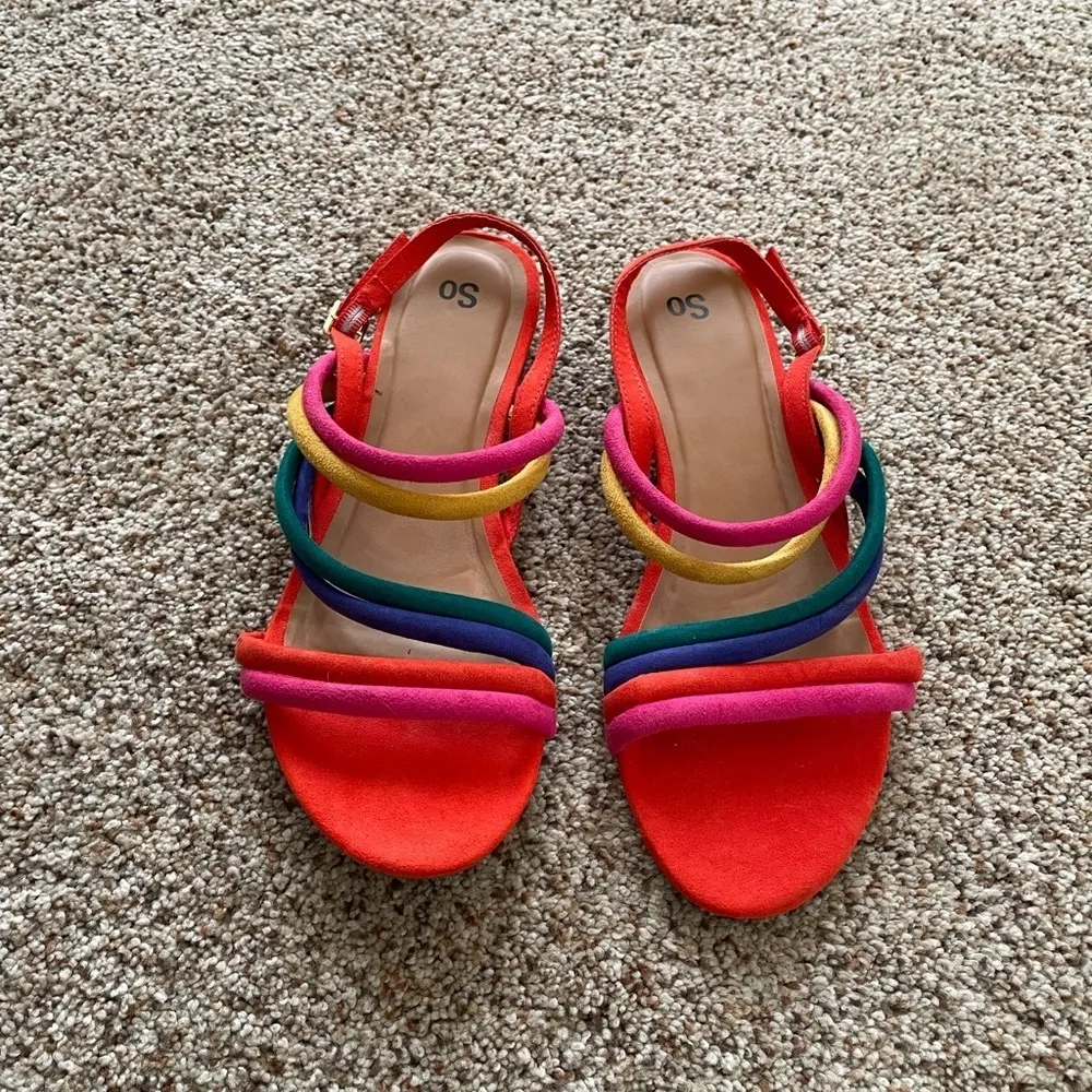 SO  brand rainbow strap sandal Size 9 - Image 2