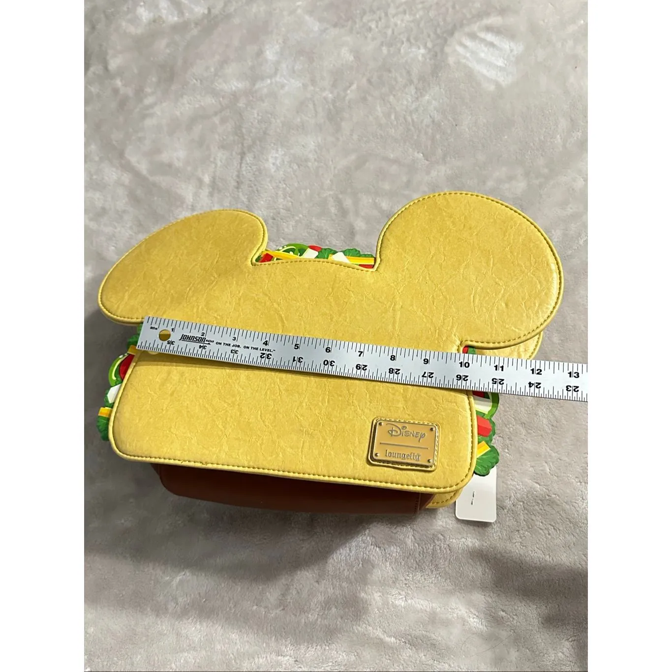 Disney Loungefly Mickey Mouse Taco Backpack Leather Multi - Image 9