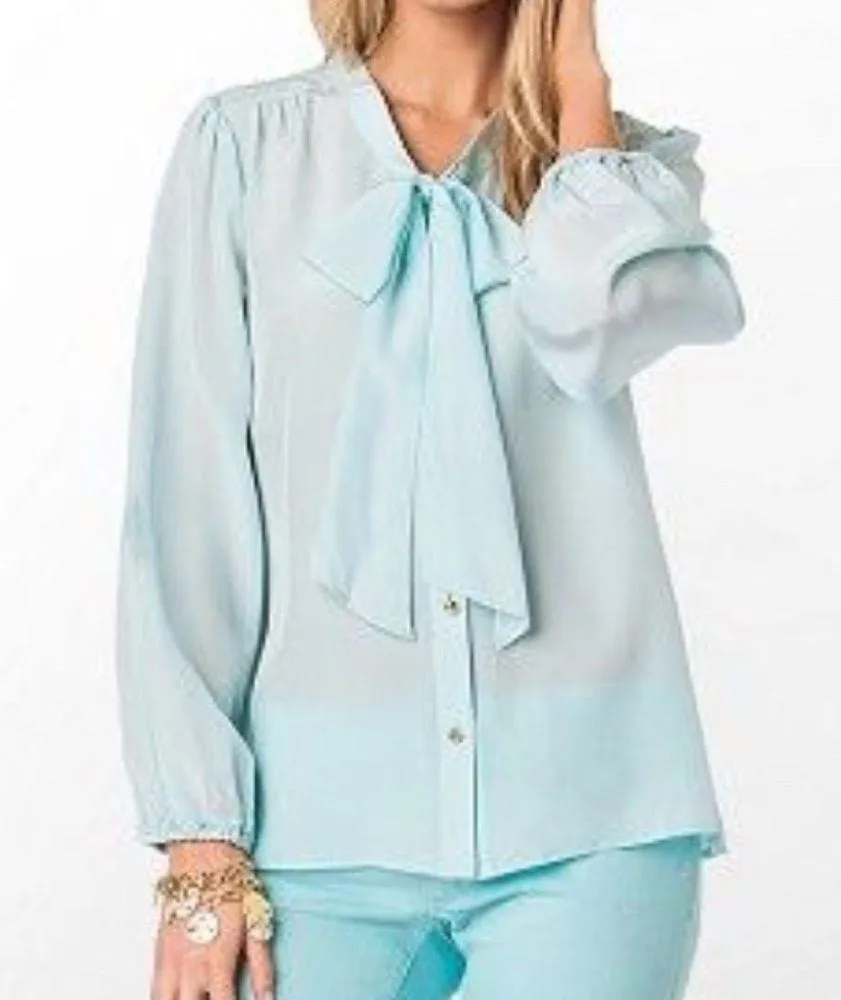 Lilly Pulitzer purple silk Austin Blouse - Image 2