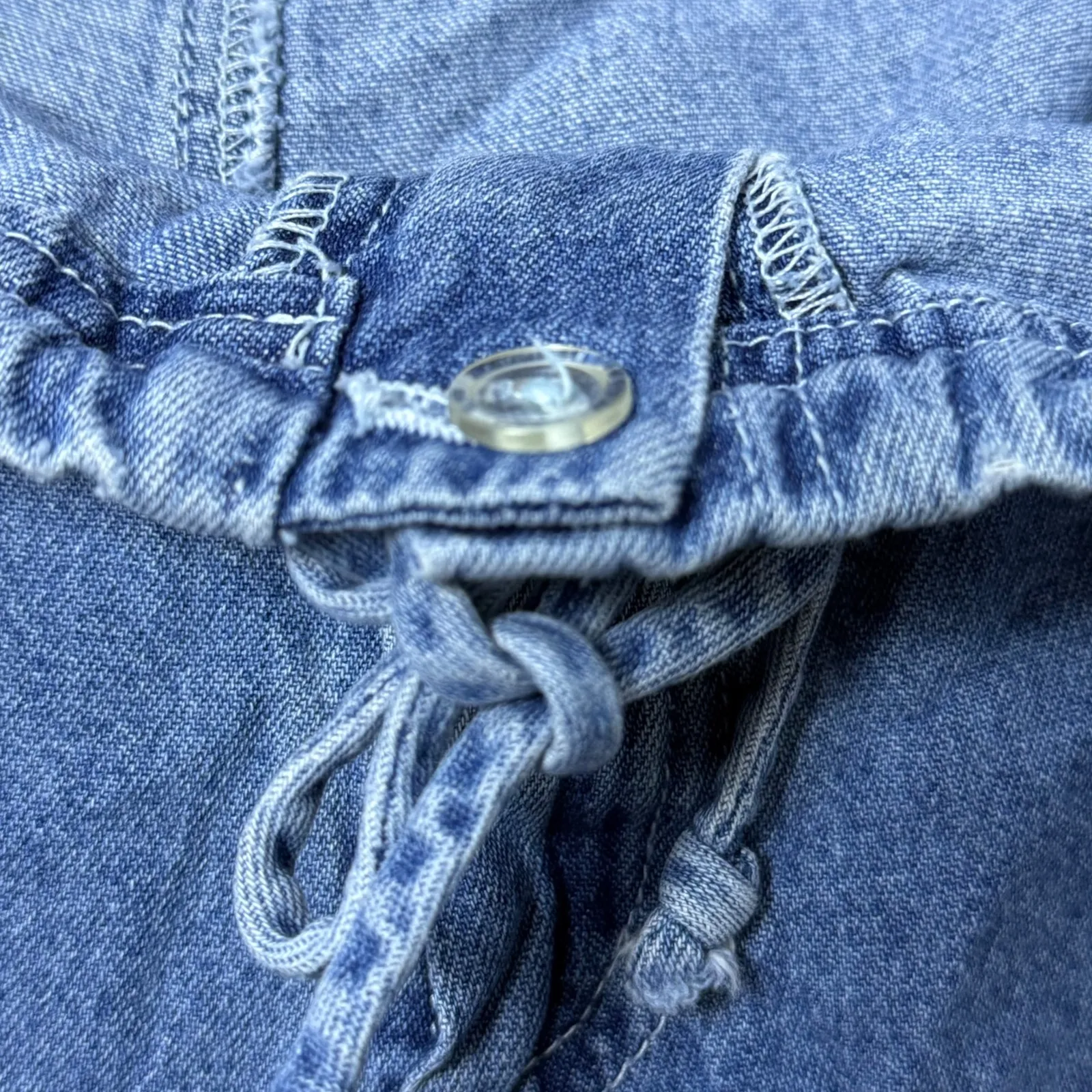 Vintage Women's Hang Ten Denim Loose Fitting Shorts Cargo Pocket Size M USA - Image 7