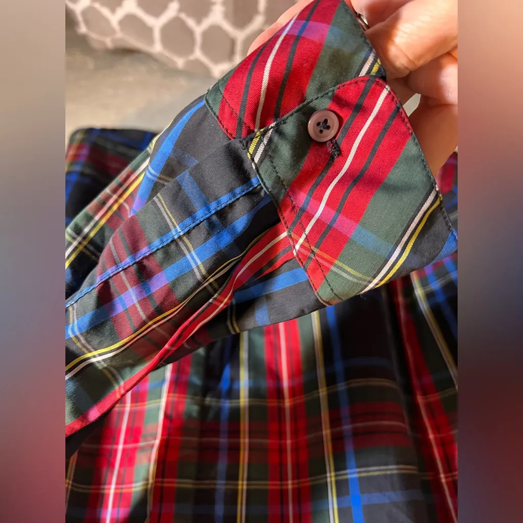 Orvis Holiday Tartan Plaid Button front shirt 16 - Image 7