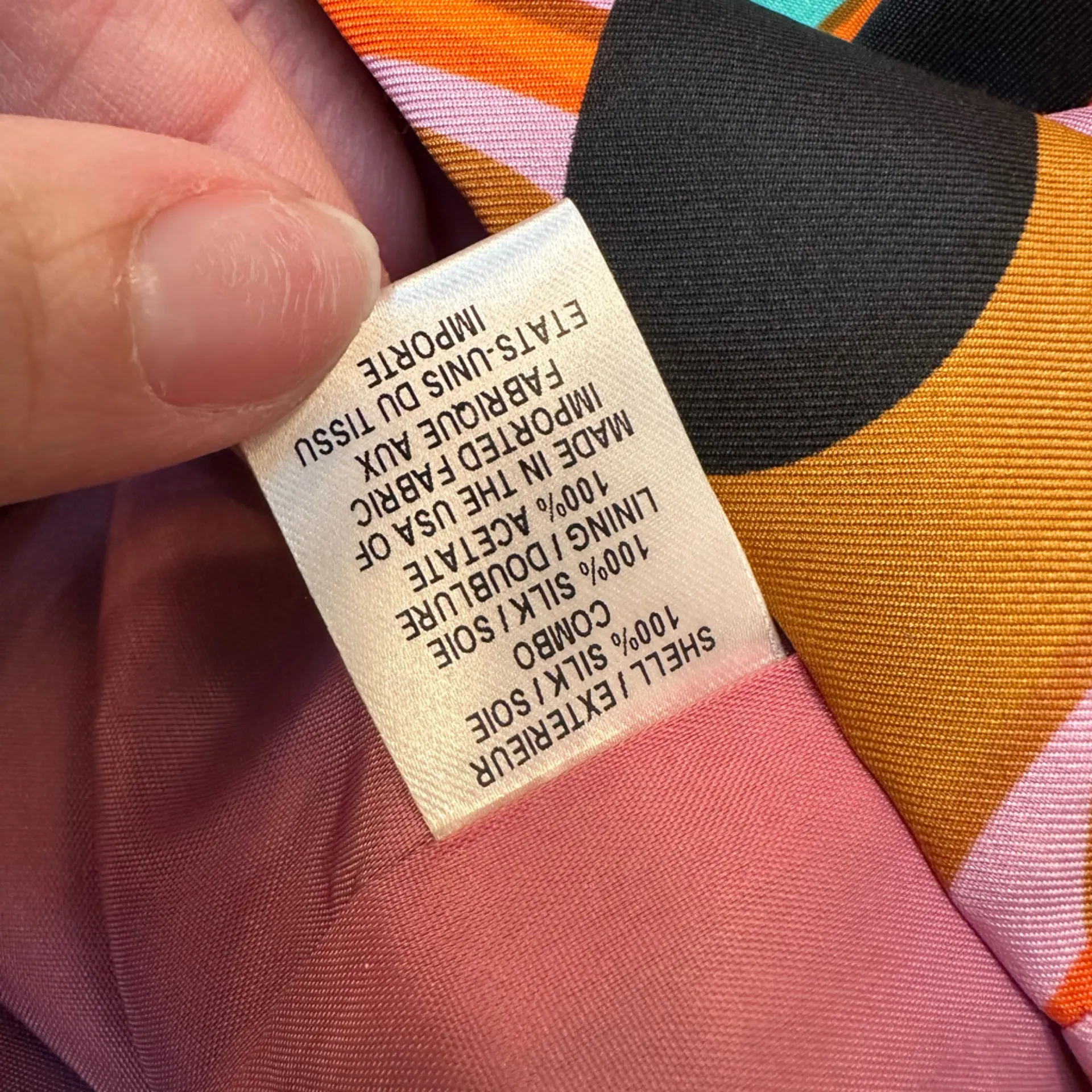 An Original MILLY of New York Runway Kaleidoscope One Shoulder Silk Dress Size 0 Orange - Image 13