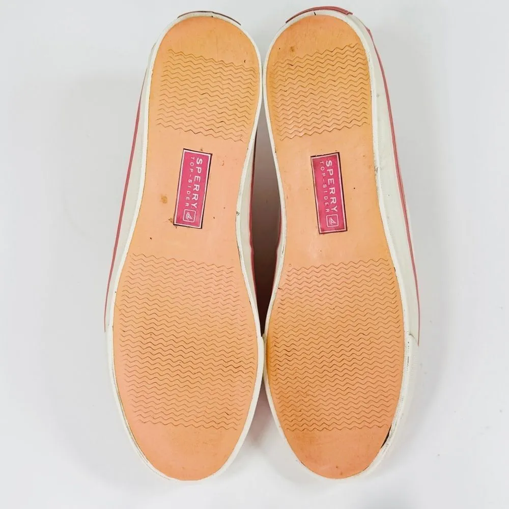 Sperry‎ Top Sider Sequin Deck Shoes Coral Orange Womens 9 - Image 8
