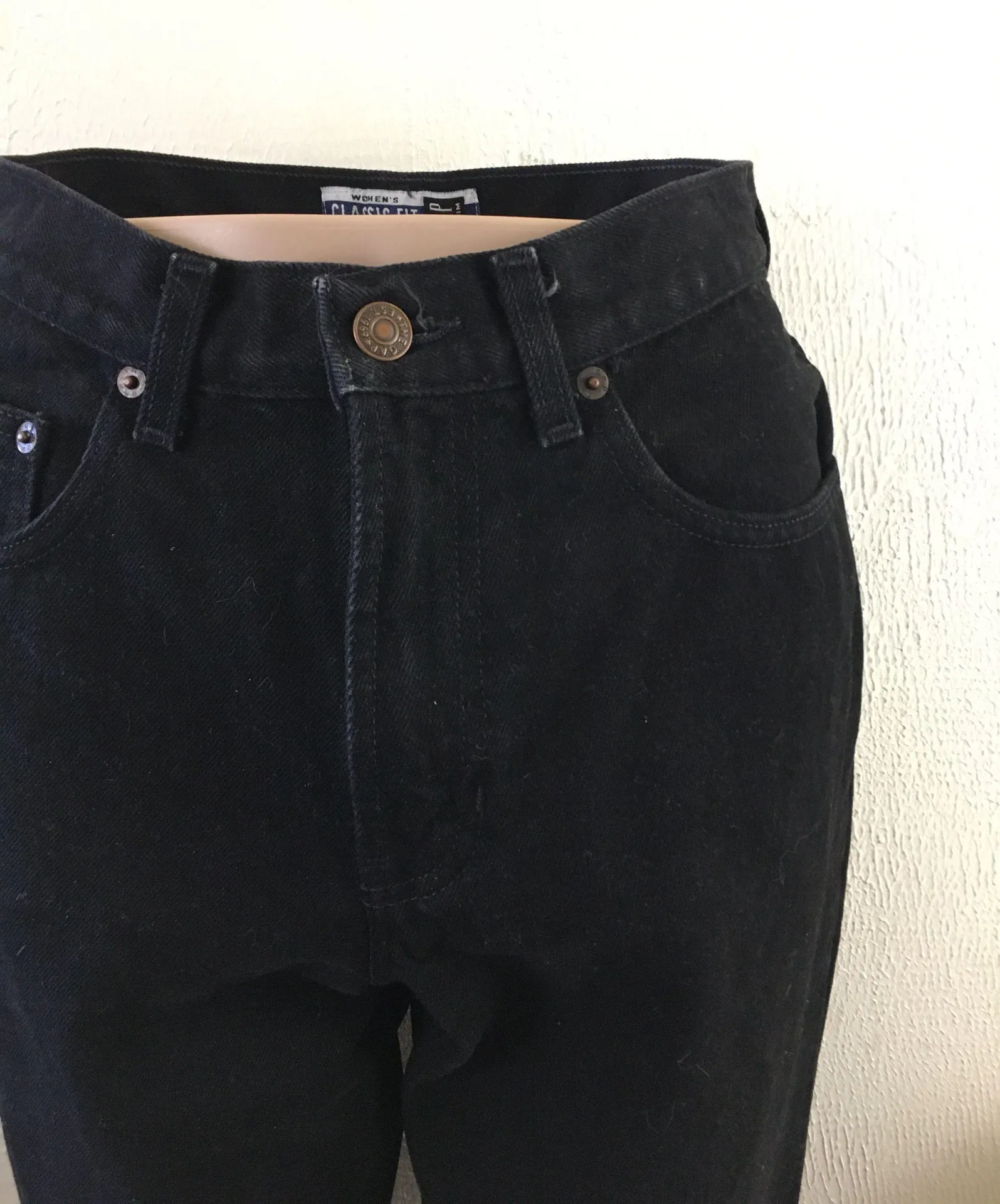 Vintage 90s  Classic Fit Black Denim Ankle Jeans High Waist Relaxed - Image 8
