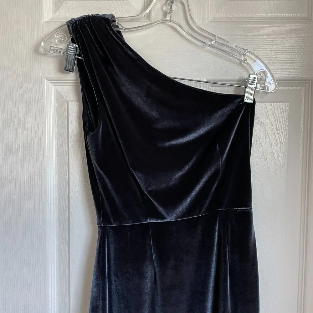 Hutch Design Velvet Eliza Dress NWOT size XXS one shoulder cocktail black tie - Image 6