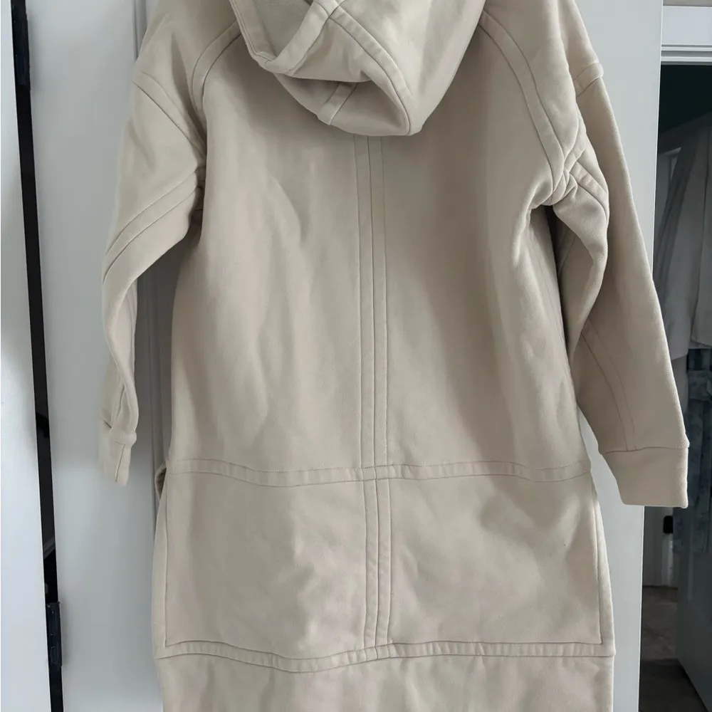 Athleta Beige Hooded Longline Jacket - Image 3