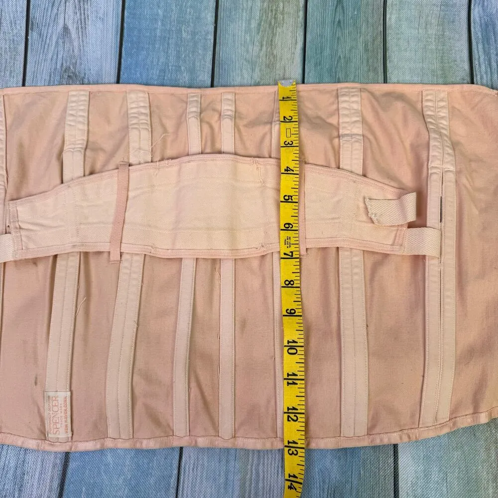 Spencer Vintage Pink Corset 1940s Medical Binding Steel Boning Waist Training Size undefined - Image 9