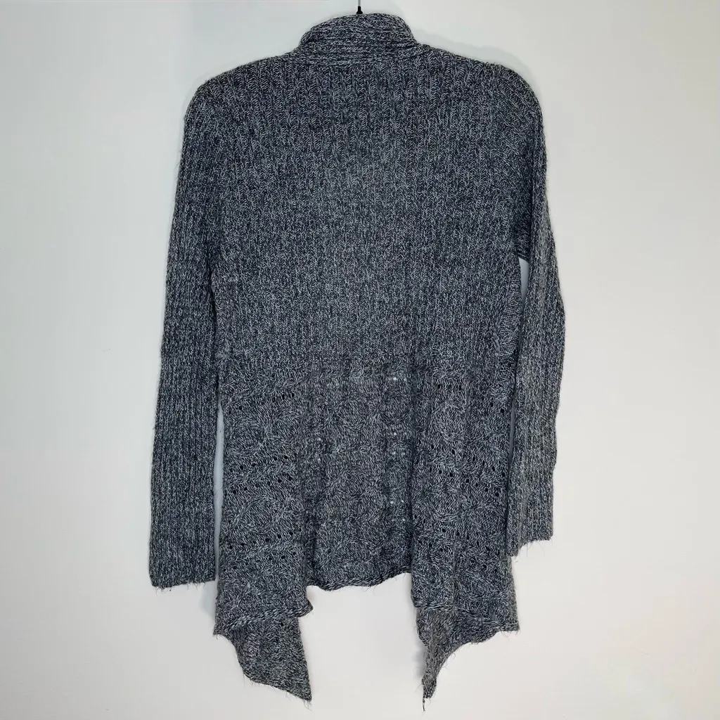 Covington | Petite Marled Gray Waterfall Front Cardigan | LP - Image 2