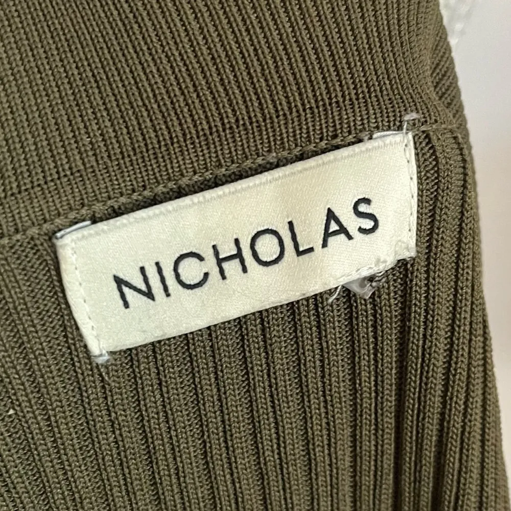 NICHOLAS • Olive Green Button Down Long Cardigan Sweater Size XS - Image 4