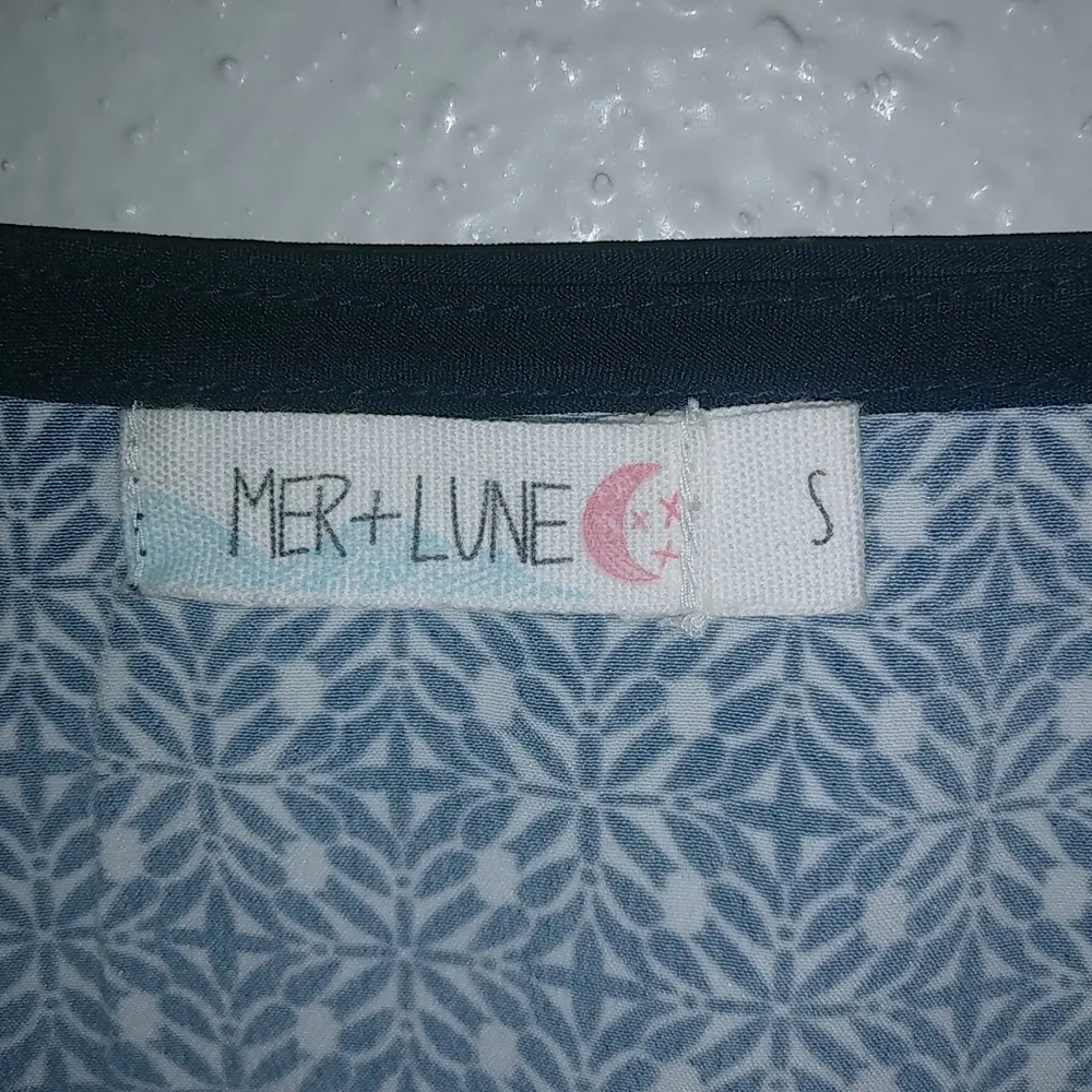 Mer + Lune S Blue China Long Sleeved Peasant Tunic Top - Image 6