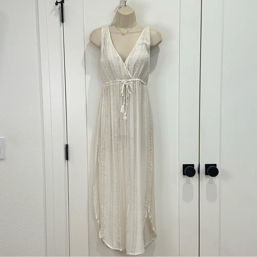 New L Space Kenzie Magic Hour Cover Up Dress Small Cream Beachy Vacation Chic - Image 5