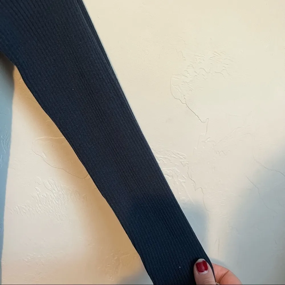 David Brooks vintage Blue Gray Houndstooth Silk Cotton Blend Turtleneck Blue - Image 3