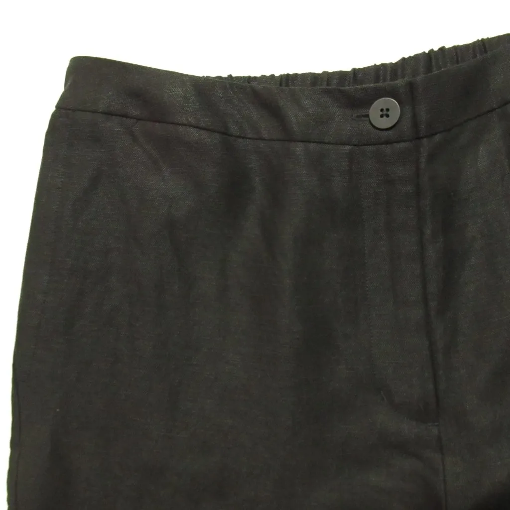 NWT Eileen Fisher Wide Leg Trouser in Black Tencel Linen Slub Blend Pants L - Image 6