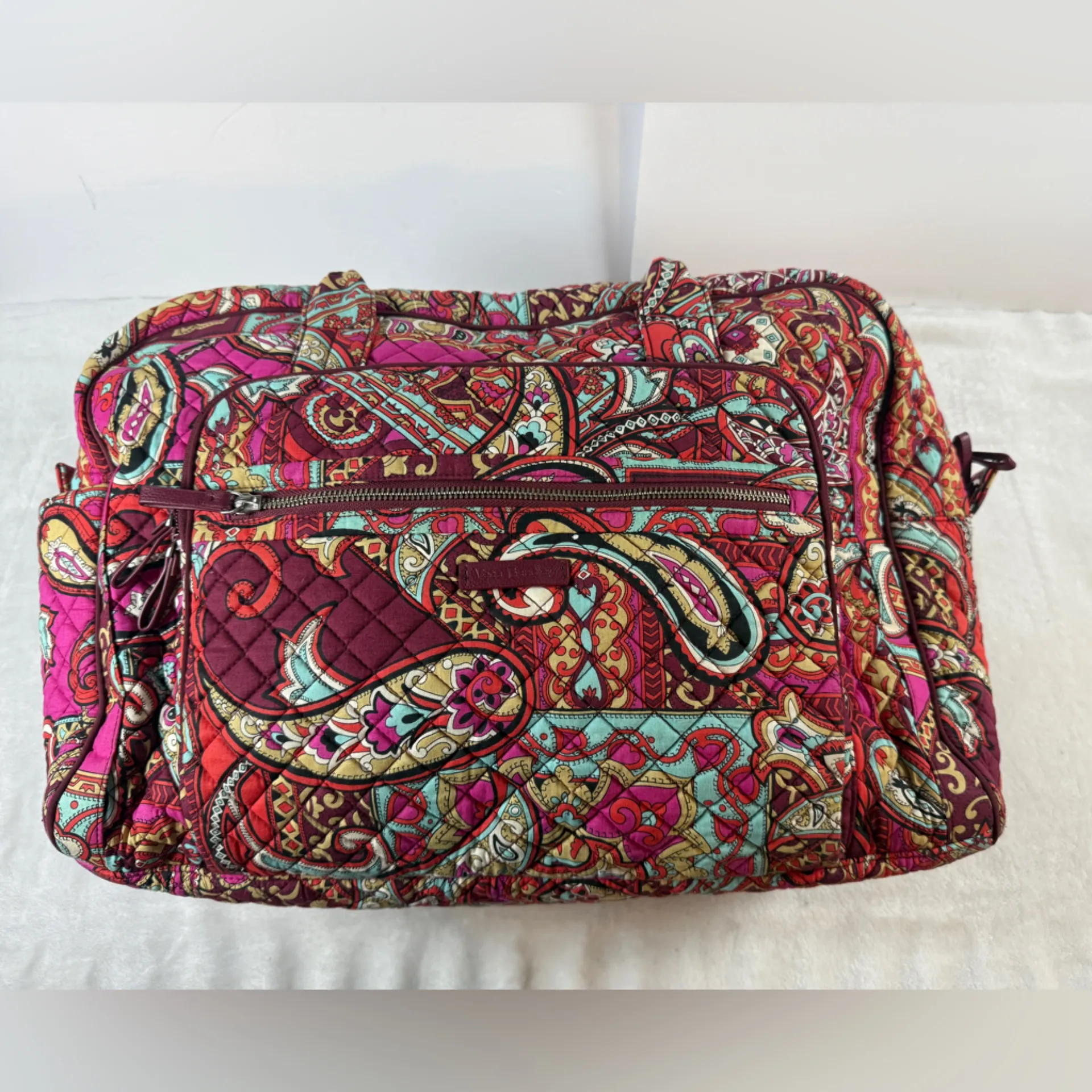 Vera Bradley Multicolor Paisley Travel Bag‎ - Image 3