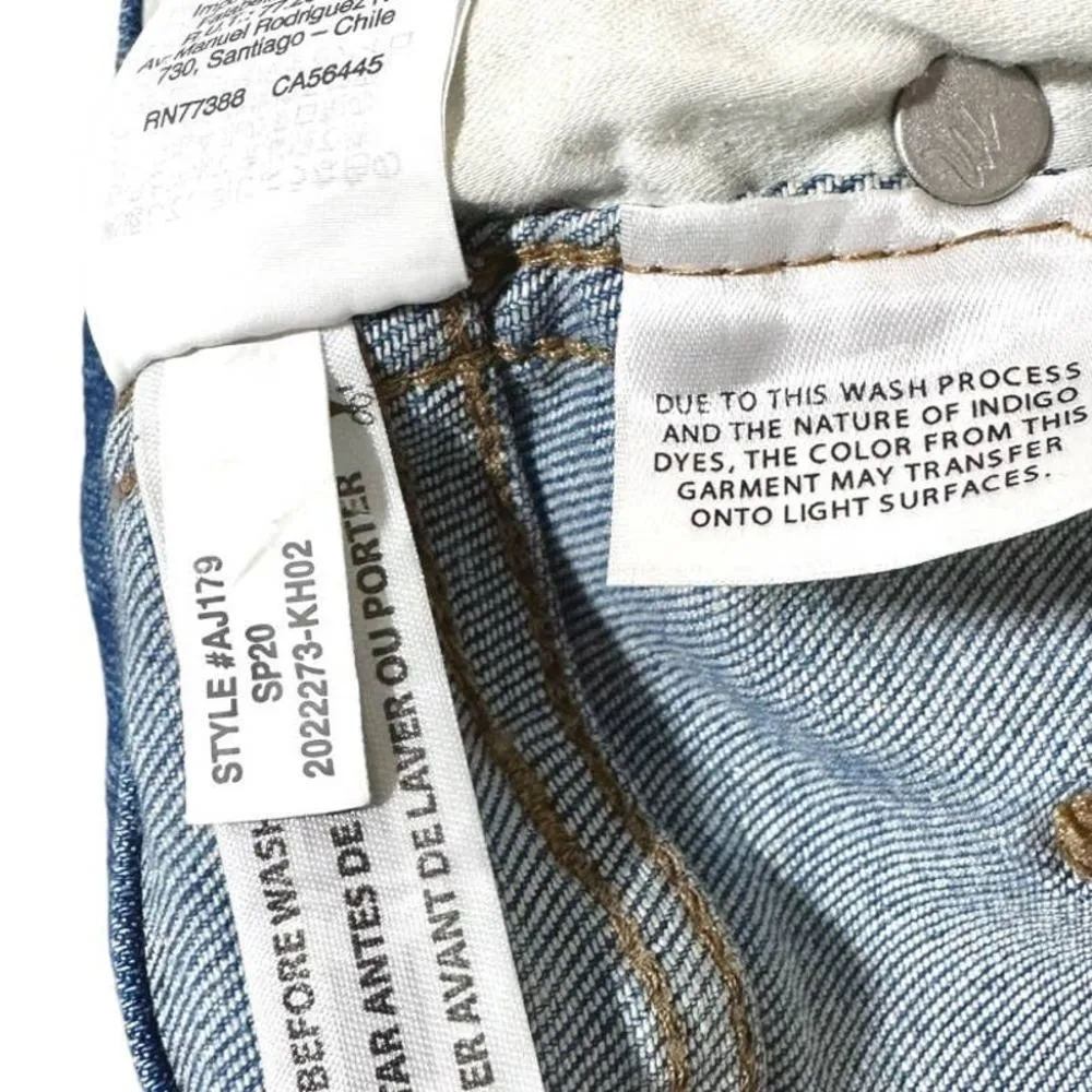 Madewell 10" High-Rise Skinny Ankle Crop Denim Jeans Horne Wash Light Blue 30 - Image 12