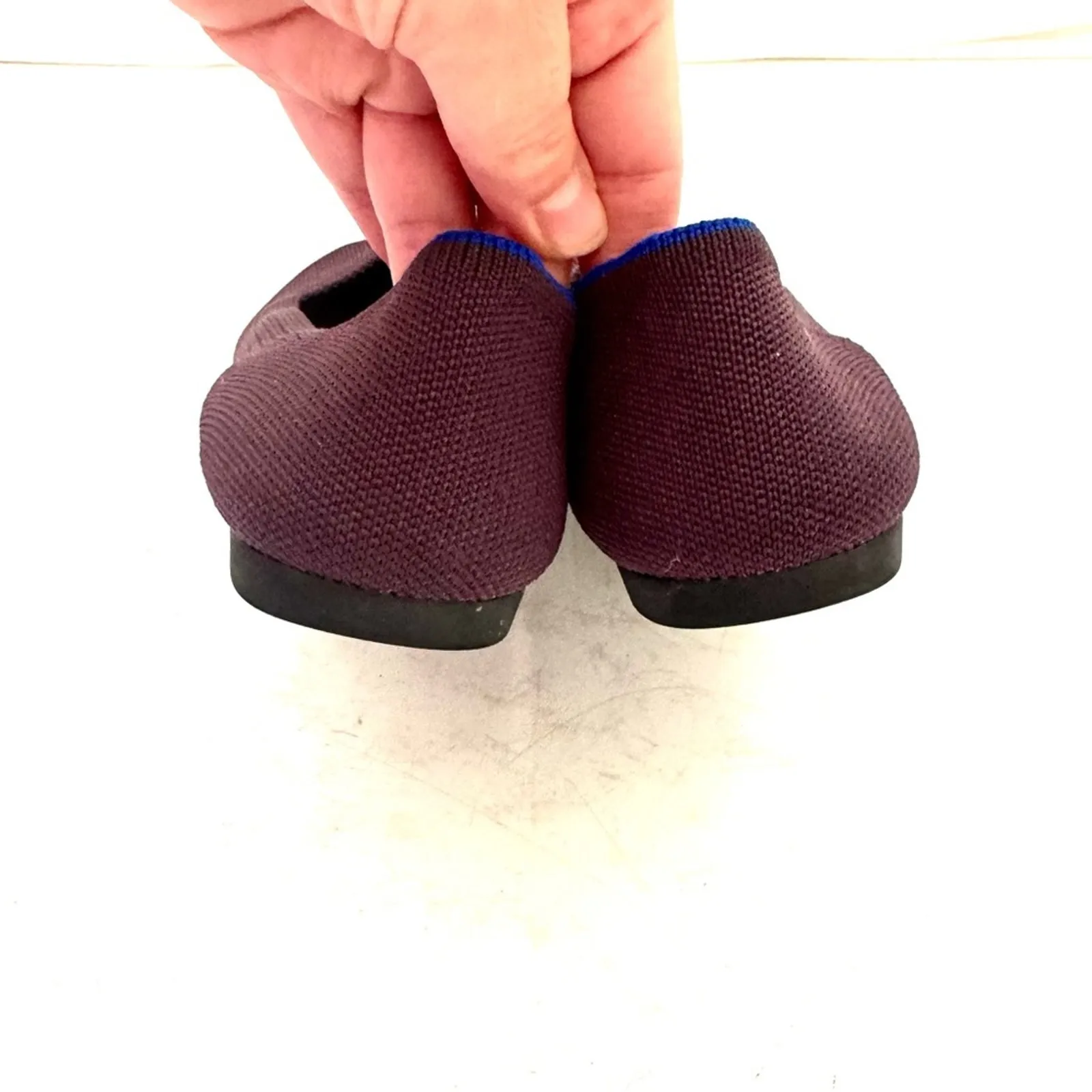 Rothy's Pointed Toe Ballet Flats Port Wine Purple Size 8.5 - Image 4