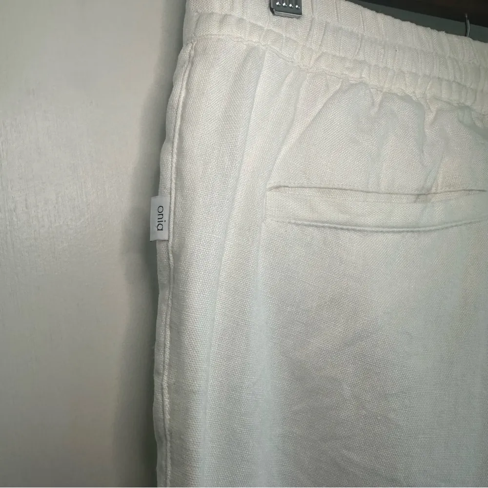 Onia Linen Trouser Pants. Small. White. - Image 6