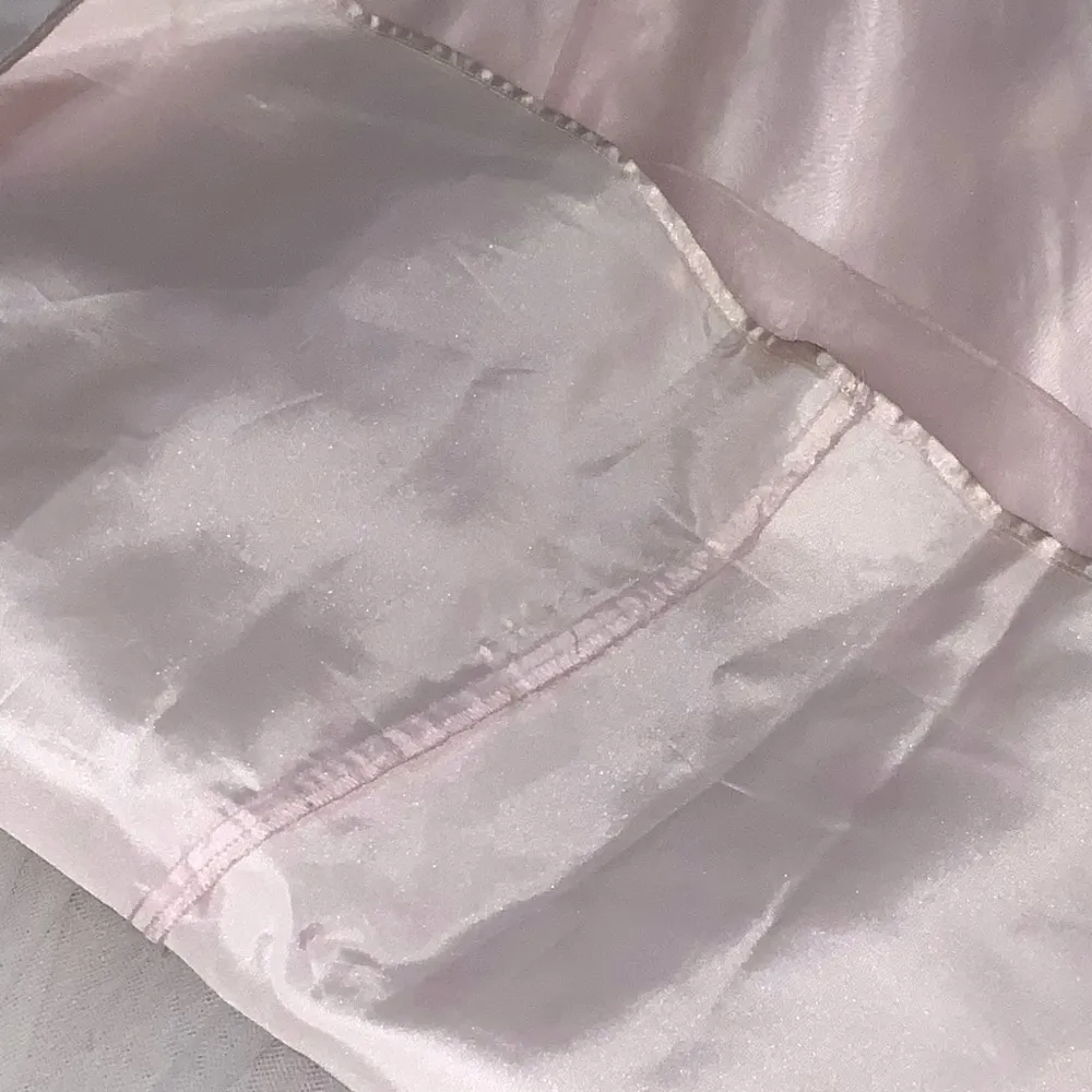 VTG Cache Pink Floral Corset Lace Up Back Chiffon Satin Tulle Formal Prom Gown 4 - Image 6