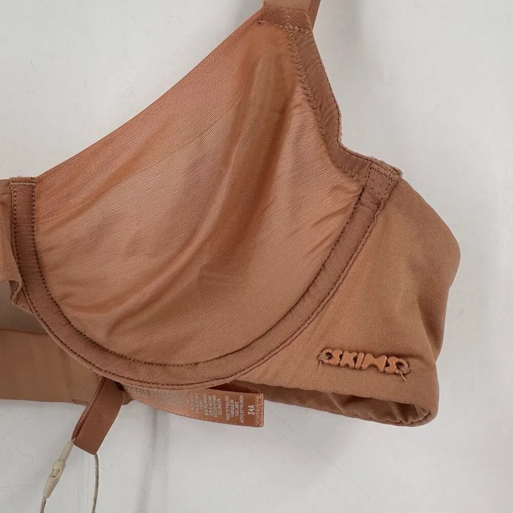 NWT Skims No Show Molded Unlined Demi Bra 34A $58 Clay Tan‎ - Image 8