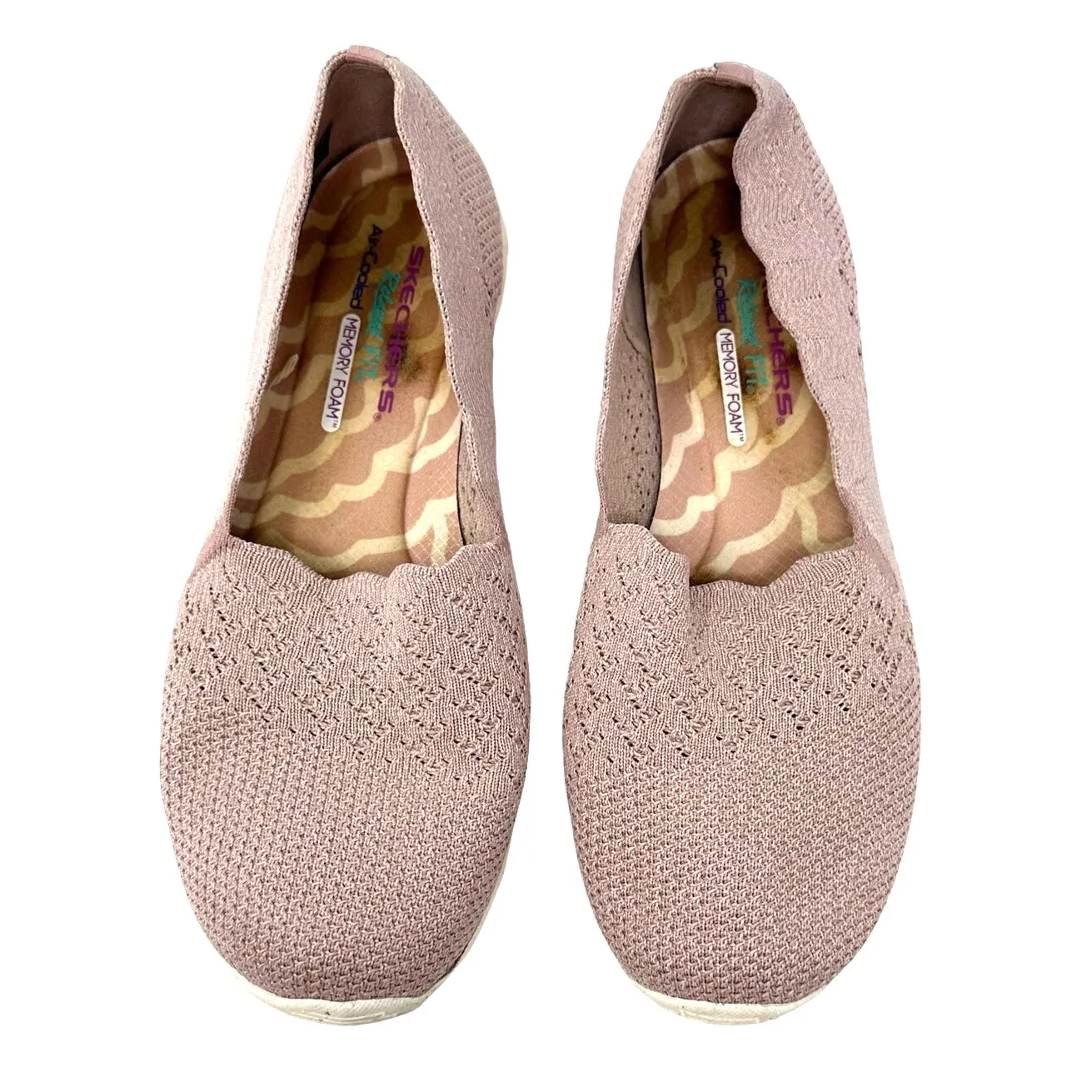 Skechers Size 9 Flats Pink‎ Relaxed Fit Comfort Memory Foam Air Cooled Slip On - Image 2