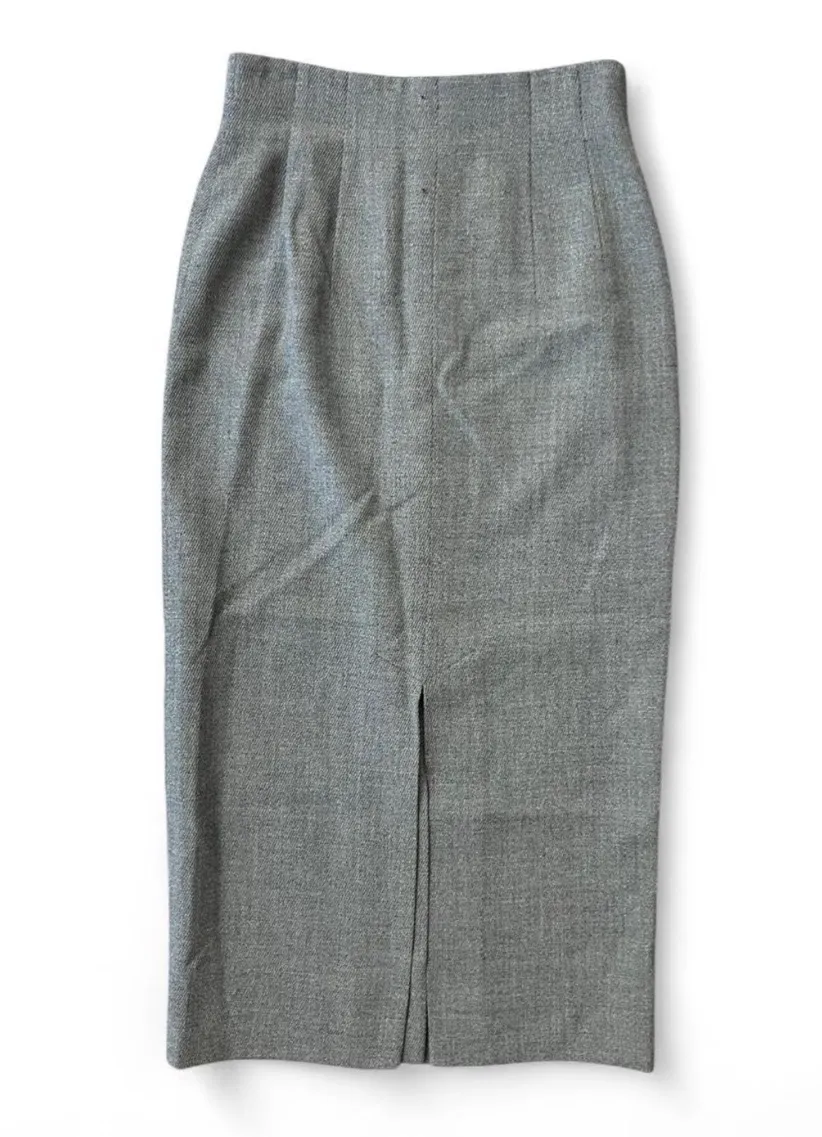 KL Karl Lagerfeld Button Up Grey Midi Skirt 6 - Image 3