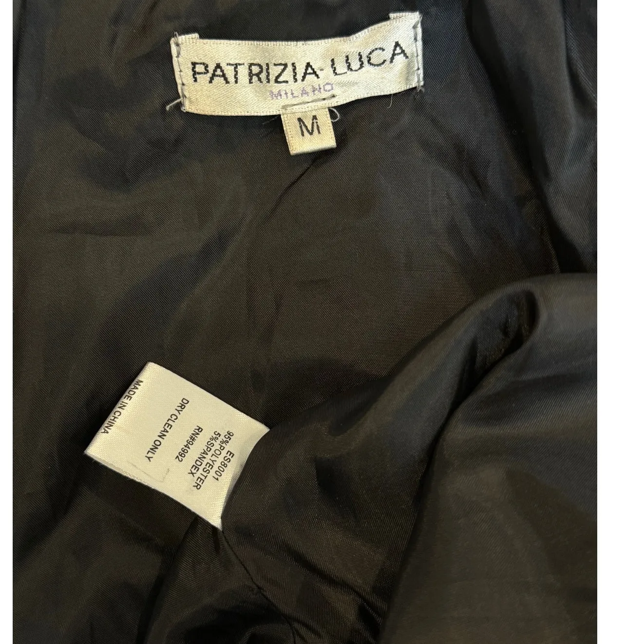Patrizia Luca Moto Jacket Womens Black Quilted Velvet Look Medium - Image 6