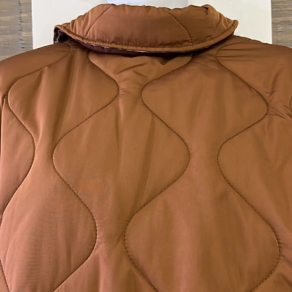 Isaac Mizrahi Quilted Barn Cognac Jacket- Small - Image 11