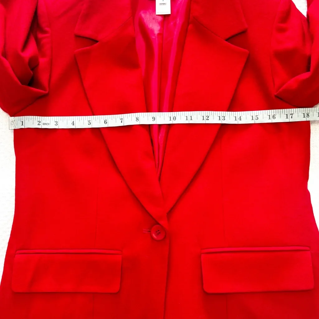 Pendleton Vintage  Wool Blazer Red Petite 4 - Image 5