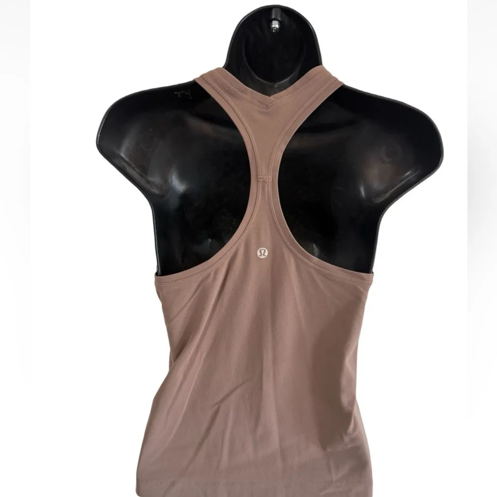 Lululemon Cool Racerback Tank Top Tan Nude Size 10 Nulu - Image 6