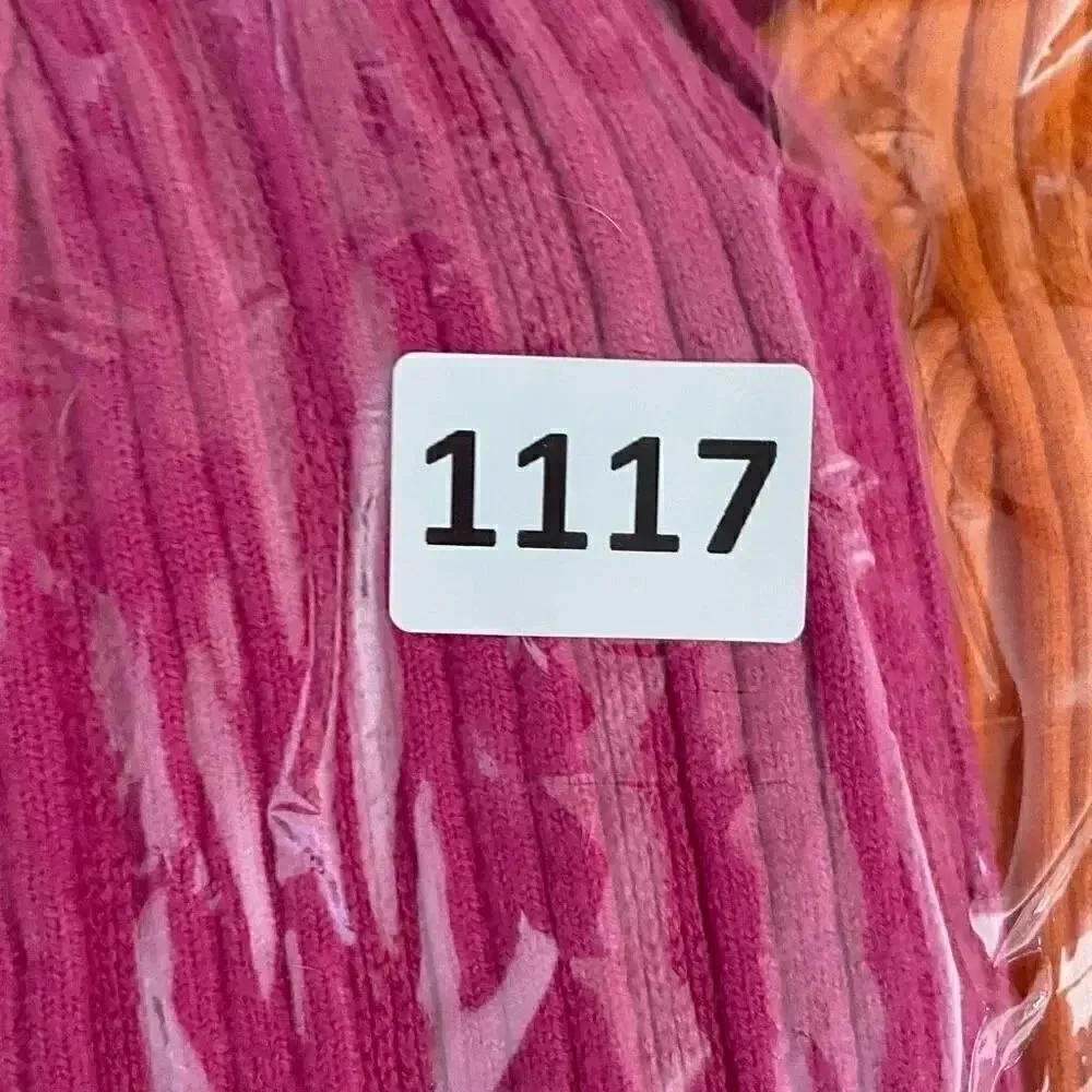 Cider Knit Jersey Women’s Pink & Orange Ribbed V-Neck Cropped  Gypsy SZ S # 1117 - Image 11